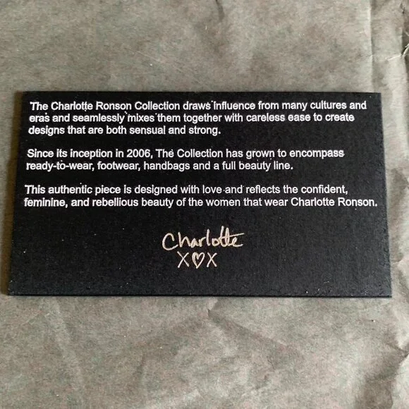 NWT Charlotte Ronson Navy Blue Wool & Black Leather Panel Crossbody Handbag - Picture 11 of 11